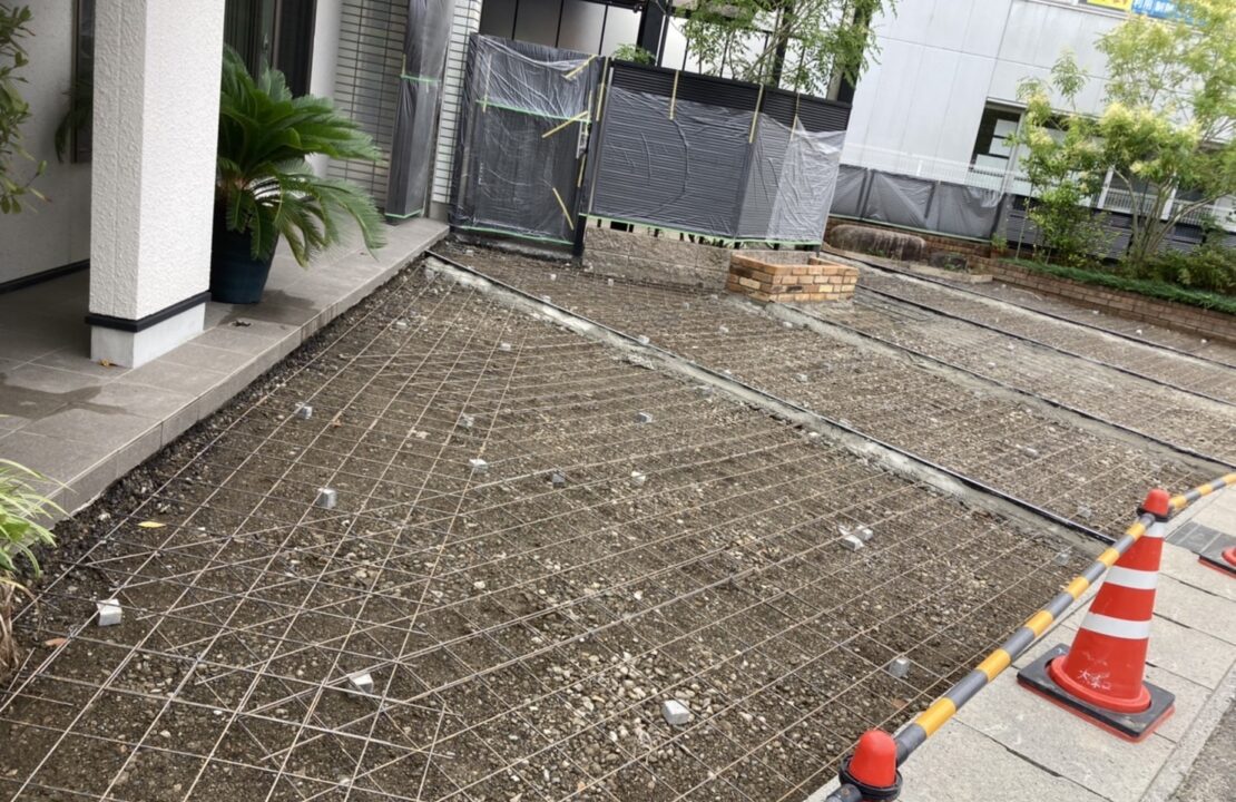 土間コンクリート打設前の様子