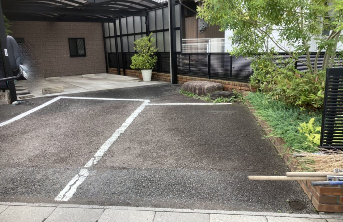 駐車場をリフォームする前の様子