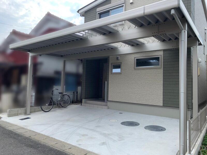 イカリ建商のアイカーポートを設置した一宮市の駐車場リフォーム