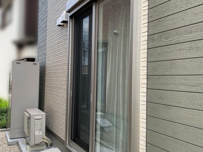 テラス屋根を設置する前の掃き出し窓前の様子