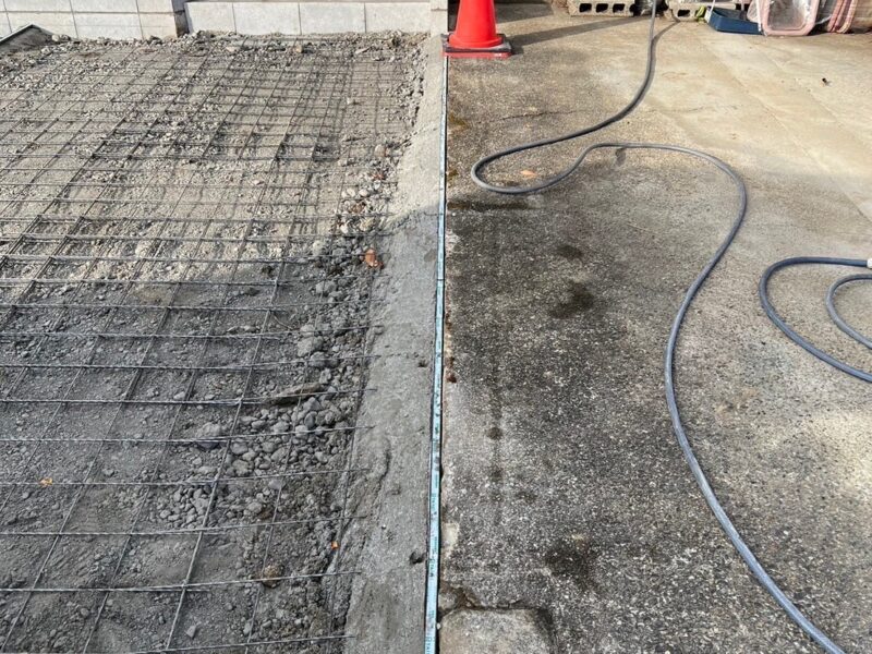 土間コンクリートを打設する前の様子