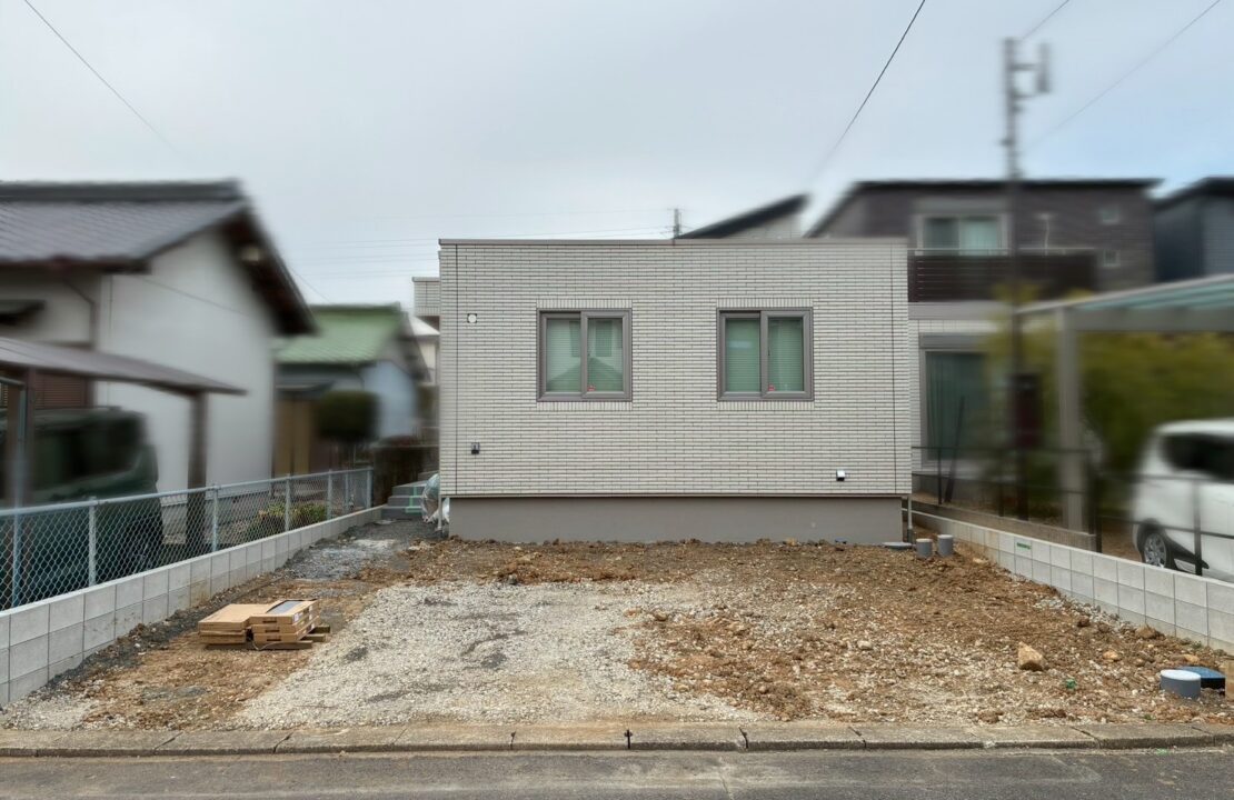 春日井市の新築外構工事施工前の様子