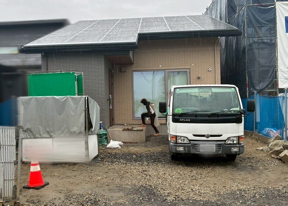 新築外構を施工する前の様子