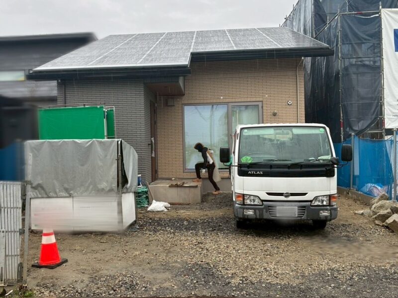 新築外構を施工する前の様子