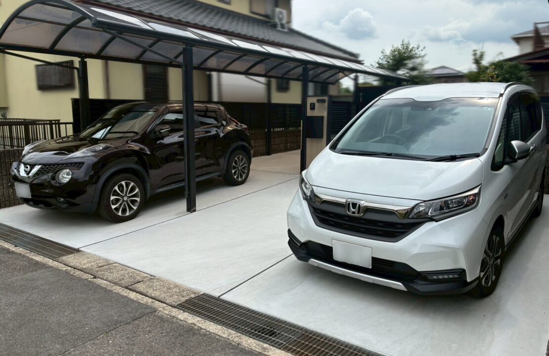 インターロッキングを撤去して土間コンクリートへリフォーム