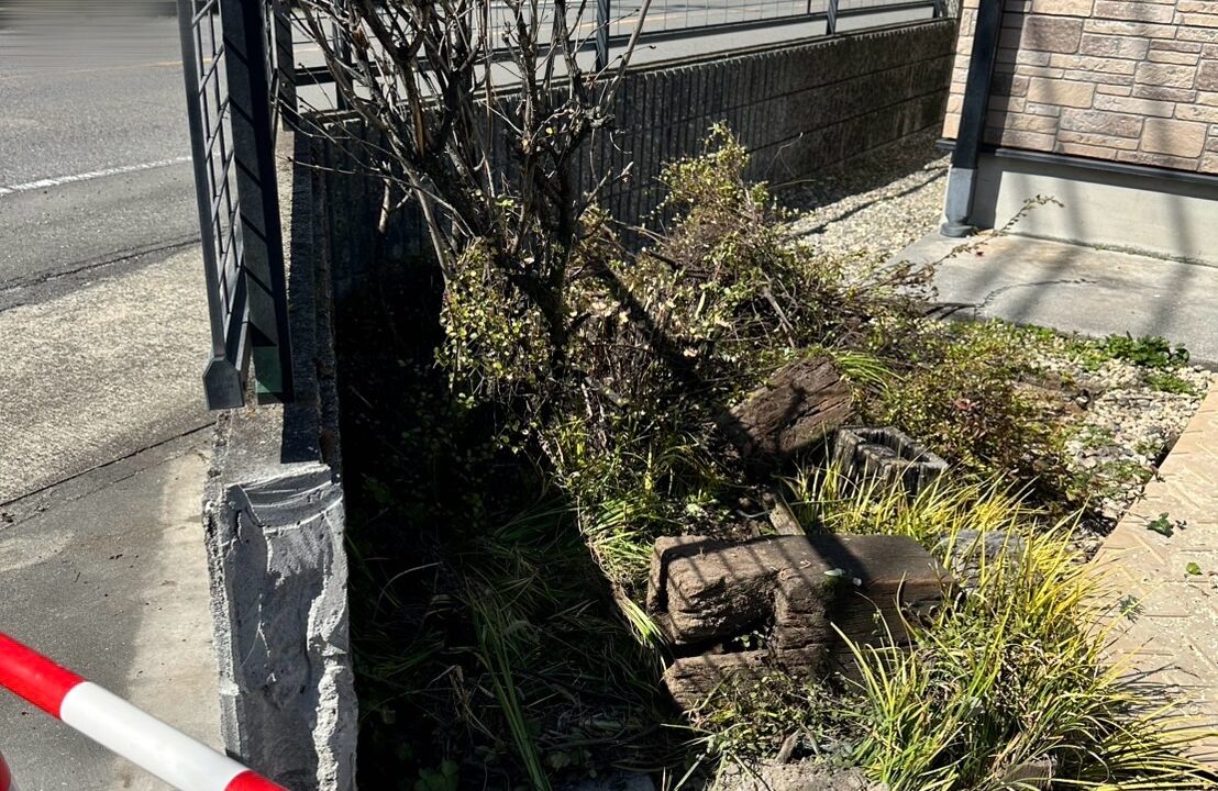 お庭リフォーム前の様子