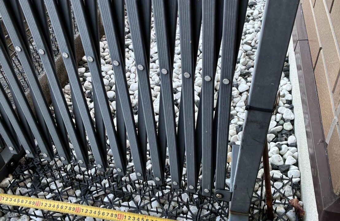 門扉交換前のジャバラ門扉